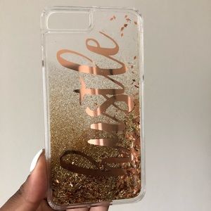 Glitter Gold iPhone Plus case